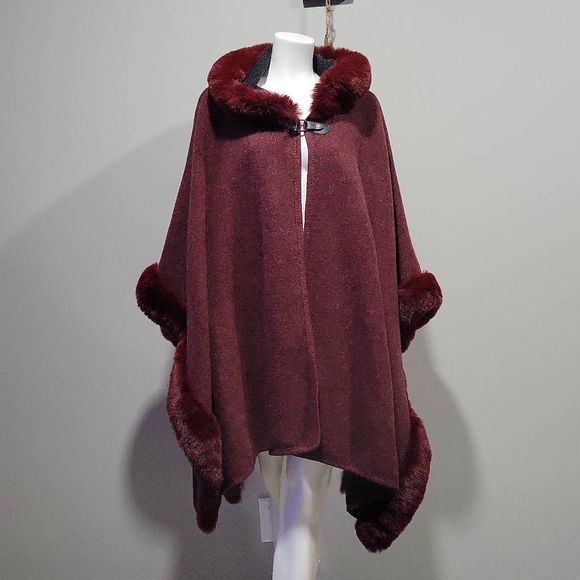 torrid | Jackets & Coats | Torrid Ruana Cape Women Size Os Burgundy ...